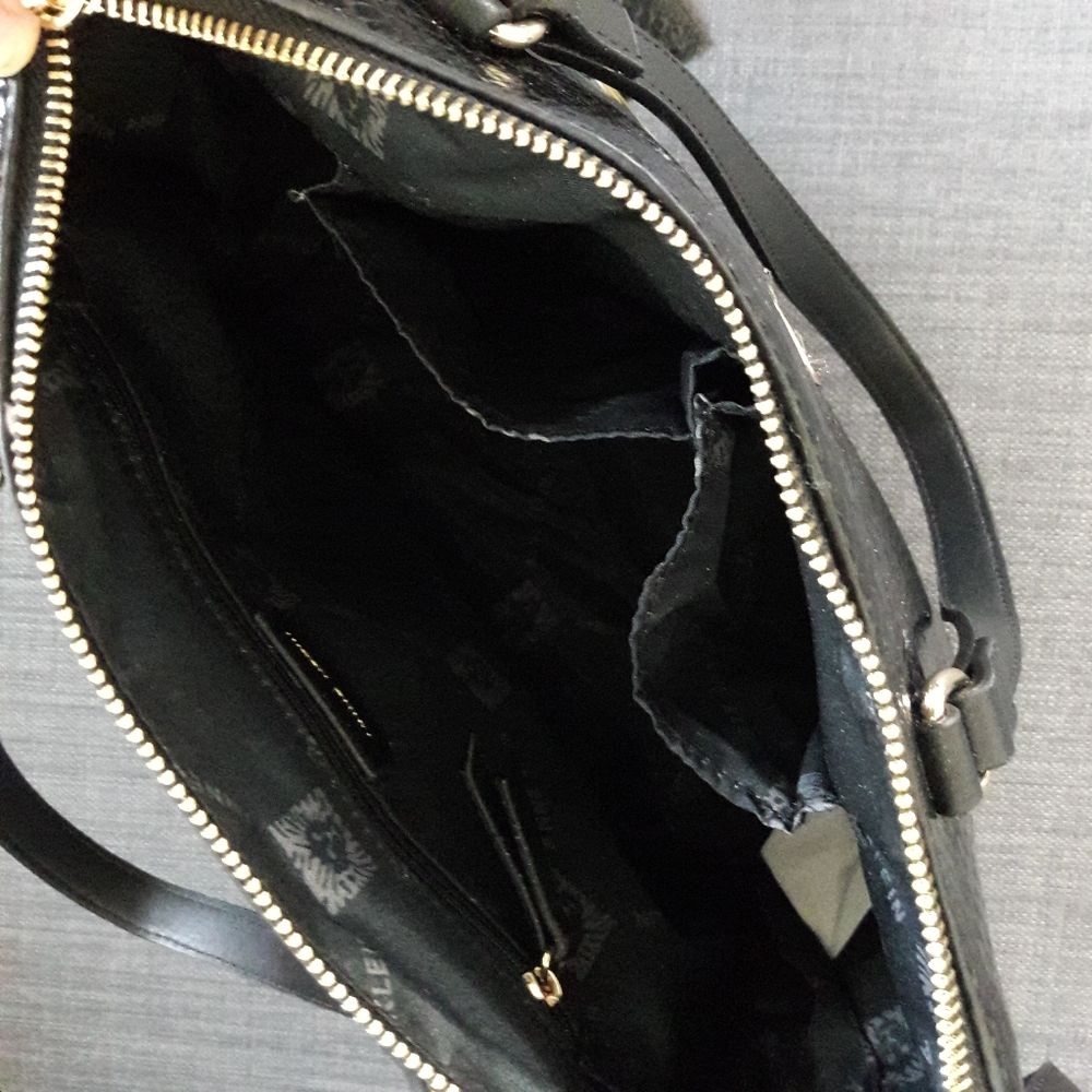 NWT ANNE KLEIN SNAKE SATCHEL HANDBAG & CARDHOLDER - Picture 8 of 8